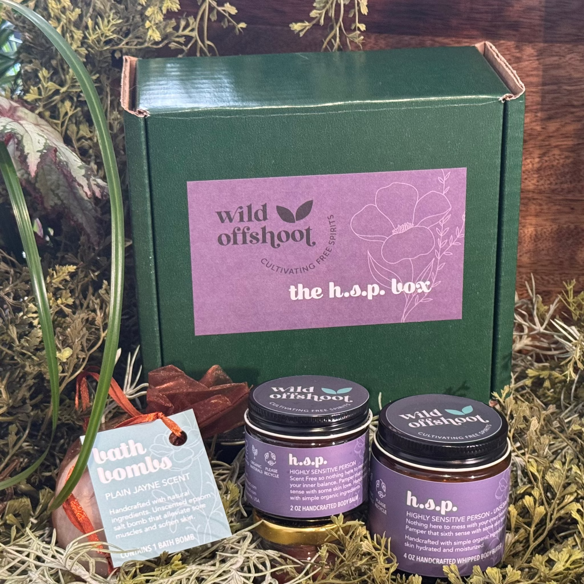 Wild Offshoot h.s.p.Box - showing all three products and the box